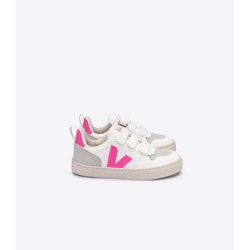 Veja V-10 CWL Kids' Sneakers White/Purple | NZ 845MQZ